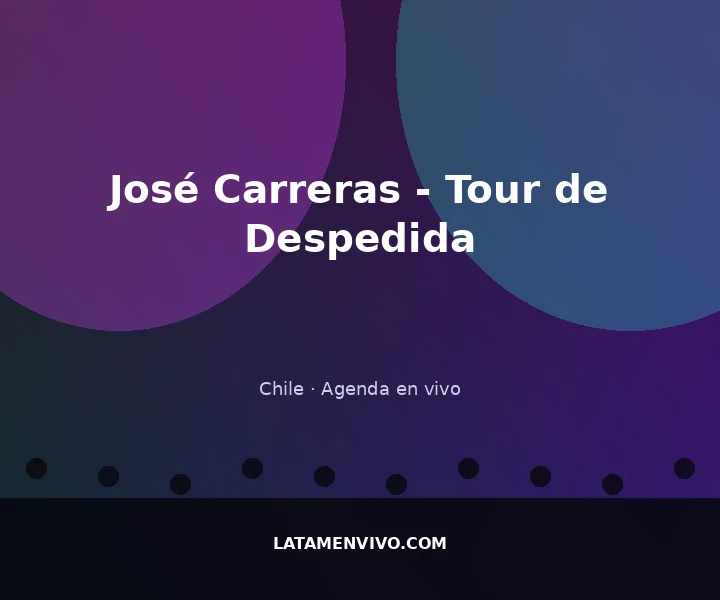 Foto de José Carreras - Tour de Despedida