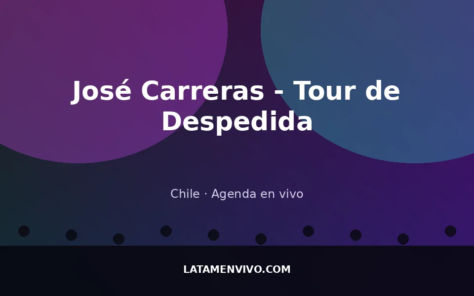 Imagen de José Carreras - Tour de Despedida