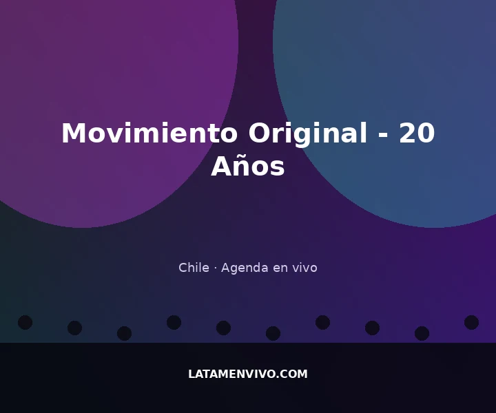 Foto de Movimiento Original - 20 Años