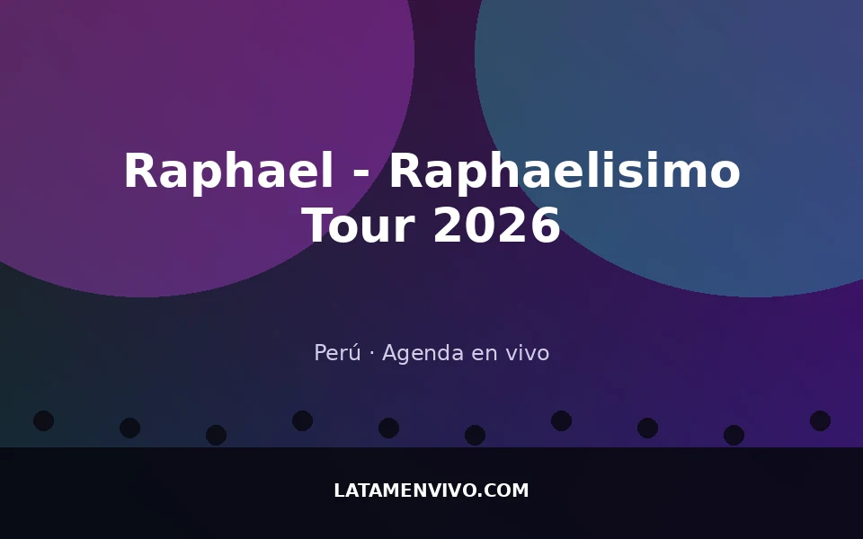 Imagen de Raphael - Raphaelísimo Tour 2026